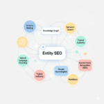 Diagram of entity SEO strategy with relationships mapped