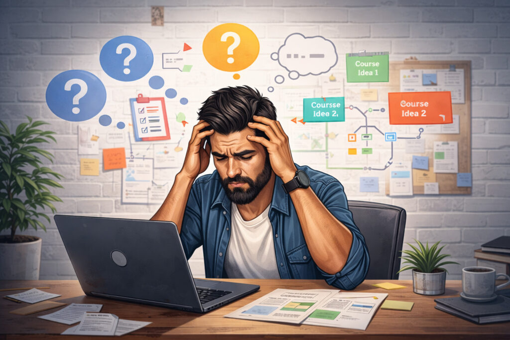 Course creator overwhelmed by too many decisions